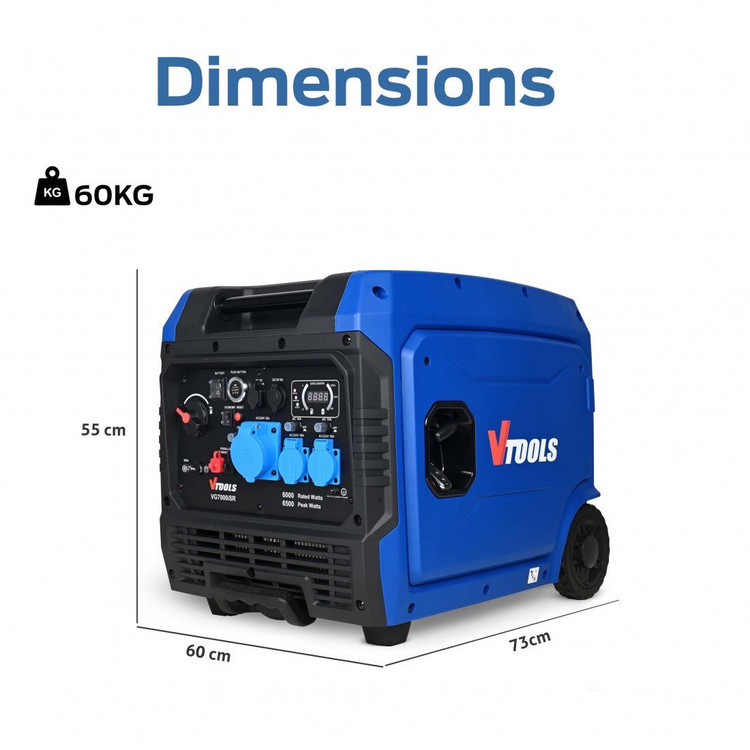 موتور برق ۶/۵ کیلو وات سایلنت وی تولز ریموت استارت مدل VG7000ISR