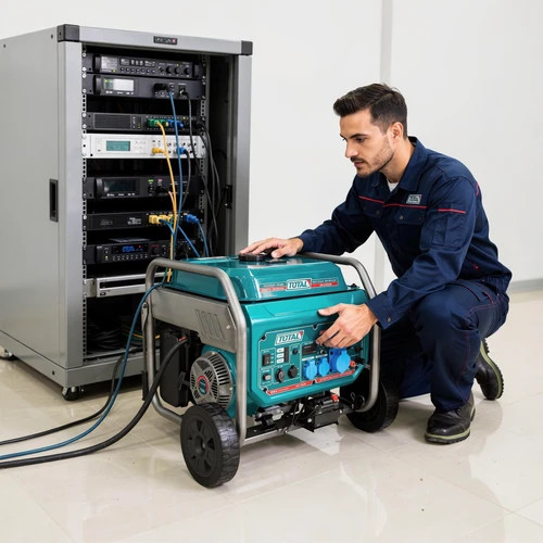 موتور برق بنزینی ۱۲ کیلو وات ریموت استارت توتال دارای پورت ATS مدل TP3120001CEP
