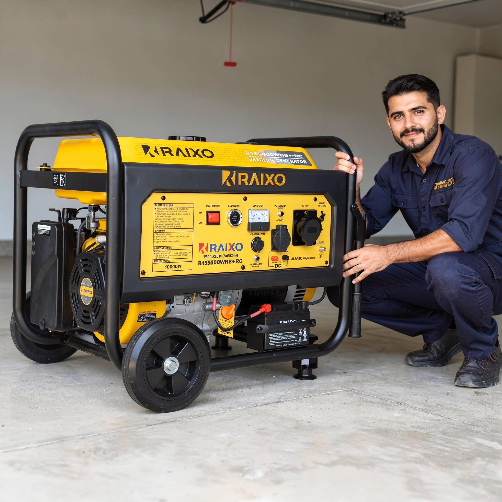 موتور برق 10کیلو وات راکسیو بنزینی ریموت استارت مدل R15500DWHB+-RC دارای پورت ATS