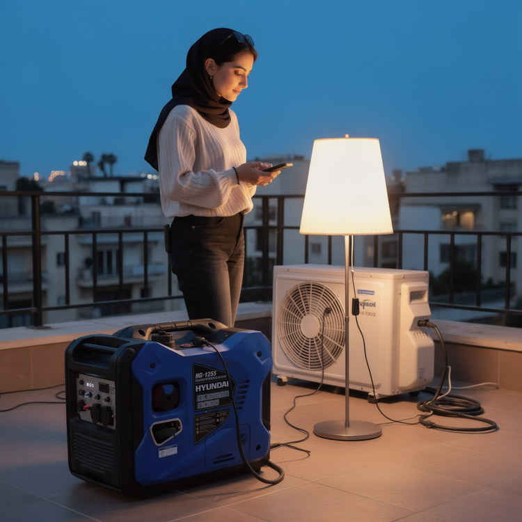 موتور برق 5.5 کیلو وات سایلنت هیوندای اصل مدل HG1255