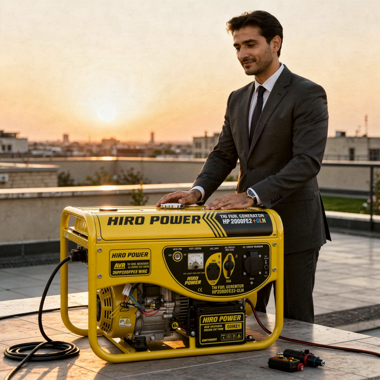 موتور برق9/5 کیلو وات دوگانه سوز هیروپاور مدل HIRO POWER HP20900FE2