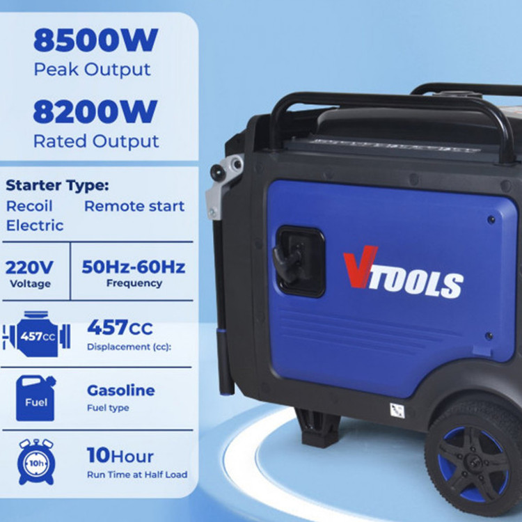 موتور برق بنزینی سایلنت 8/5 کیلو وات وی تولز مدل VG8750iSR