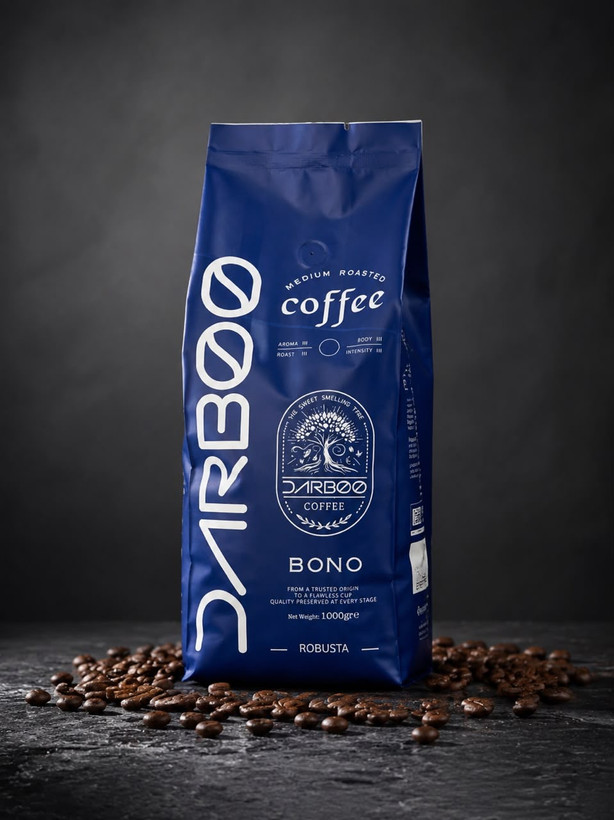 دانه قهوه 30% عربیکا 70% روبوستا BONO داربو - 1000 گرم